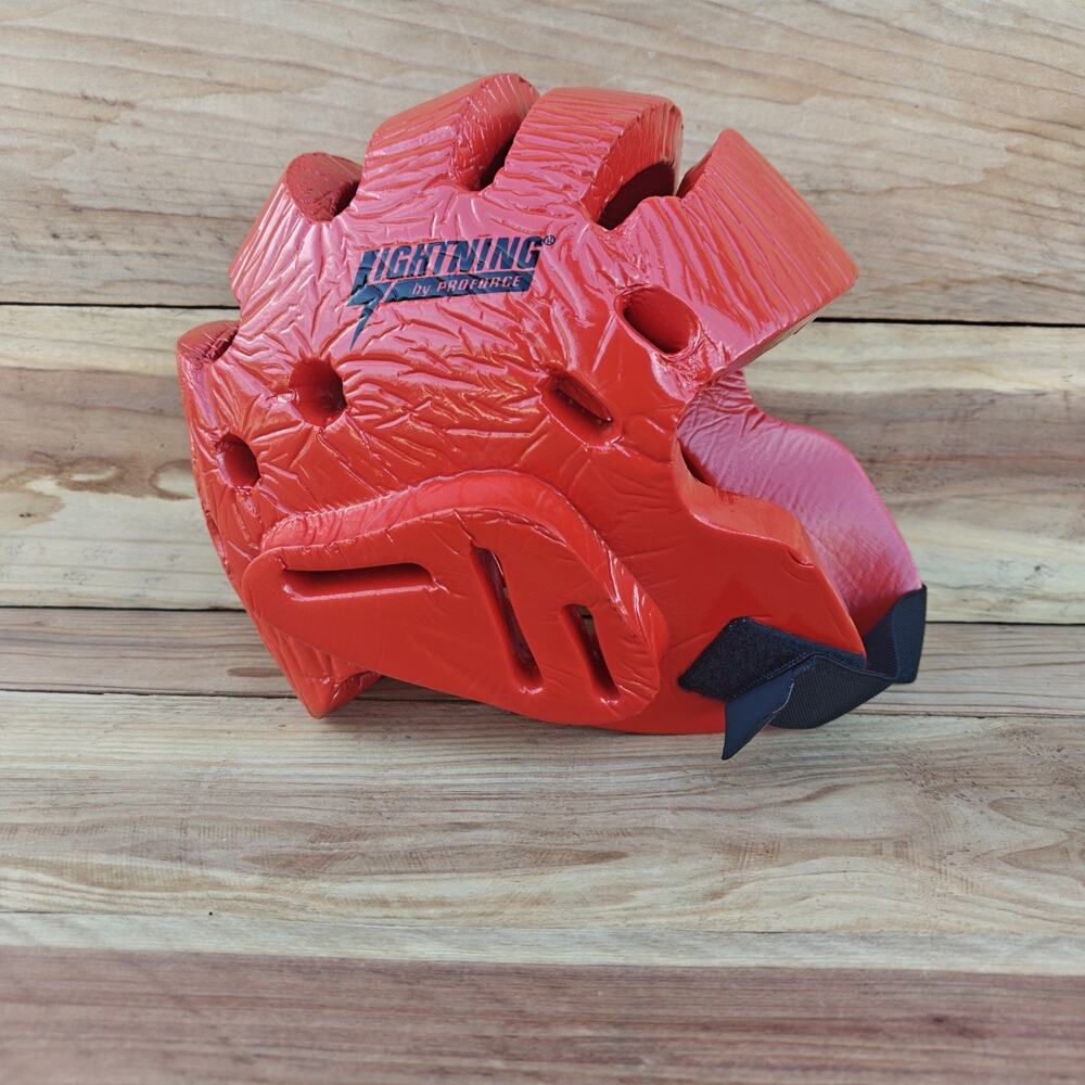 ProForce Lightning Sparring Red Paded Helmet Size Medium Youth Kids Head Gear